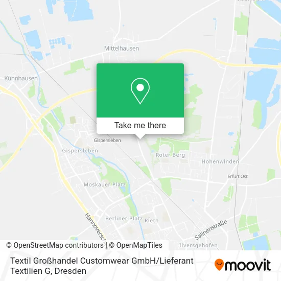 Карта Textil Großhandel Customwear GmbH / Lieferant Textilien G