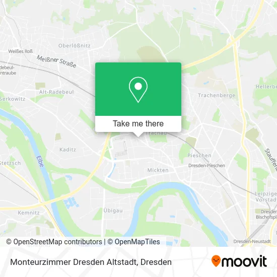 Карта Monteurzimmer Dresden Altstadt