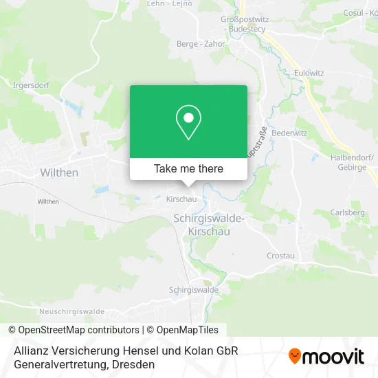Карта Allianz Versicherung Hensel und Kolan GbR Generalvertretung
