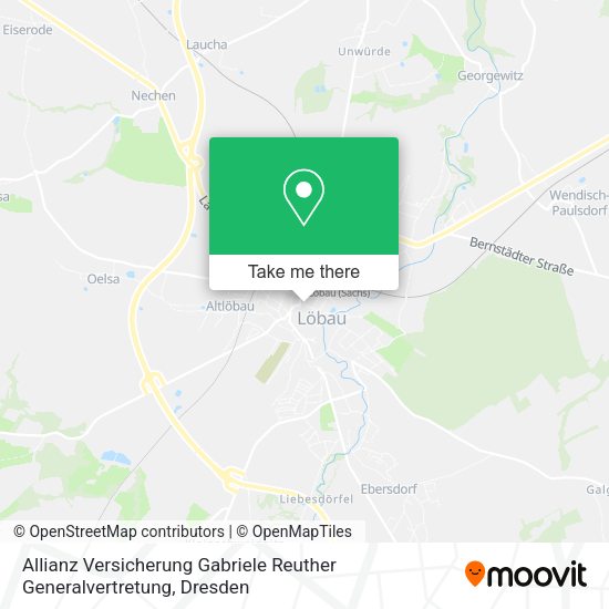 Карта Allianz Versicherung Gabriele Reuther Generalvertretung