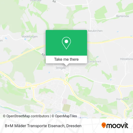 Карта B+M Mäder Transporte Eisenach