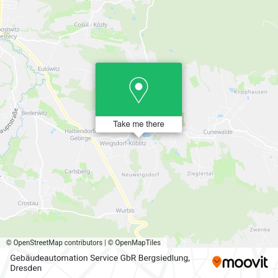 Карта Gebäudeautomation Service GbR Bergsiedlung