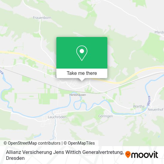 Карта Allianz Versicherung Jens Wittich Generalvertretung