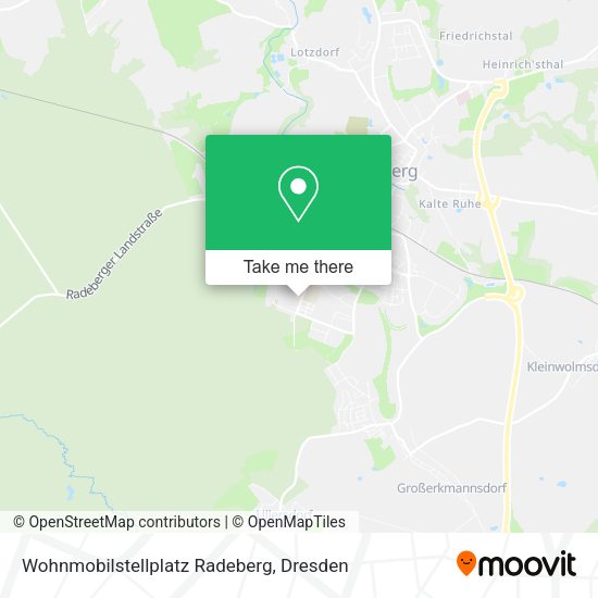 Карта Wohnmobilstellplatz Radeberg