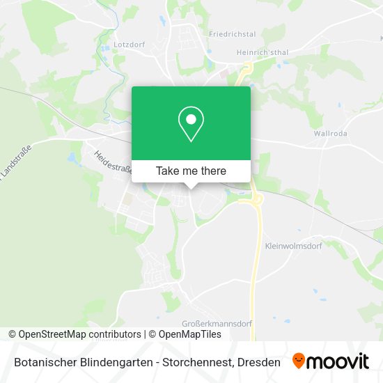 Карта Botanischer Blindengarten - Storchennest