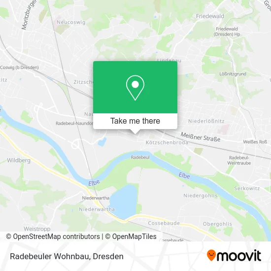 Карта Radebeuler Wohnbau