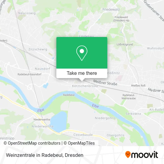Карта Weinzentrale in Radebeul