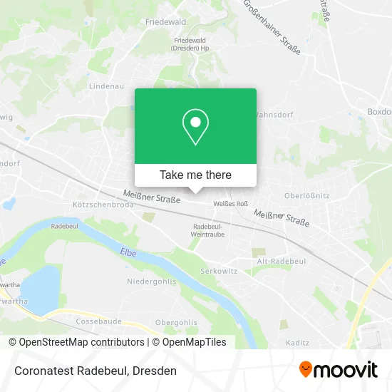 Карта Coronatest Radebeul