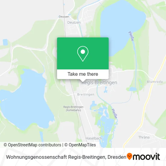 Карта Wohnungsgenossenschaft Regis-Breitingen