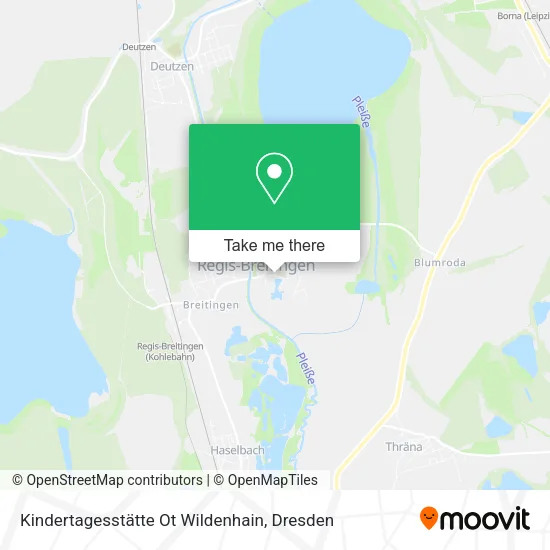 Карта Kindertagesstätte Ot Wildenhain