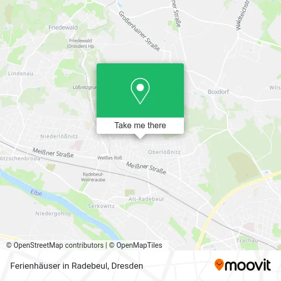 Карта Ferienhäuser in Radebeul