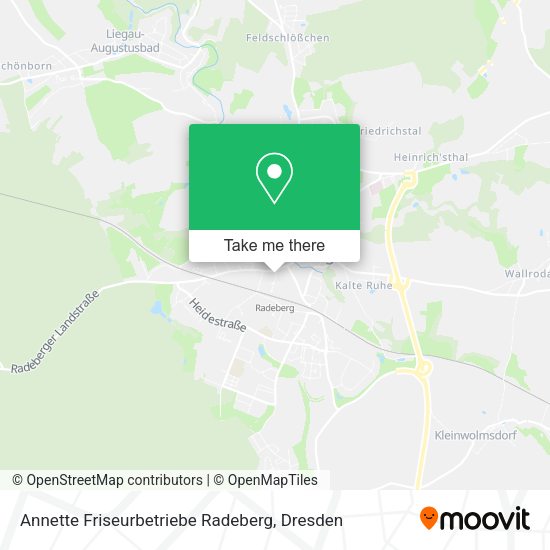 Карта Annette Friseurbetriebe Radeberg