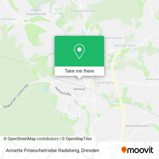 Карта Annette Friseurbetriebe Radeberg