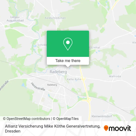 Карта Allianz Versicherung Mike Köthe Generalvertretung