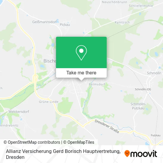 Карта Allianz Versicherung Gerd Borisch Hauptvertretung