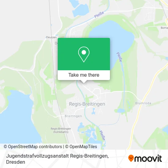 Карта Jugendstrafvollzugsanstalt Regis-Breitingen