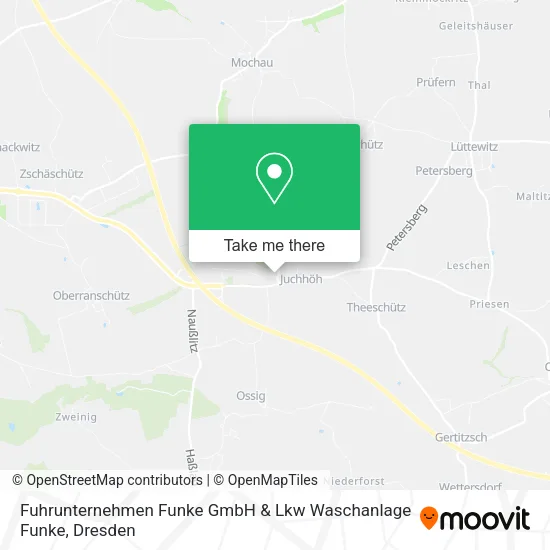 Карта Fuhrunternehmen Funke GmbH & Lkw Waschanlage Funke