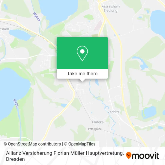Карта Allianz Versicherung Florian Müller Hauptvertretung