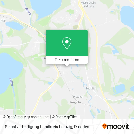 Карта Selbstverteidigung Landkreis Leipzig