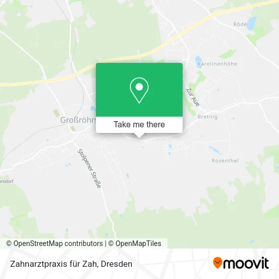 Карта Zahnarztpraxis für Zah