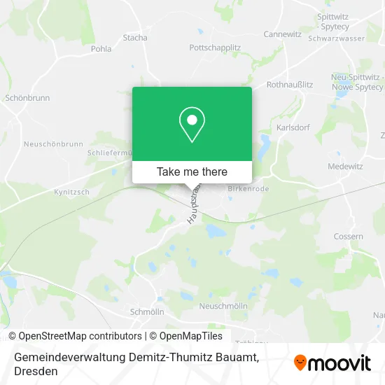 Карта Gemeindeverwaltung Demitz-Thumitz Bauamt