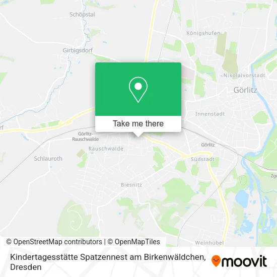Карта Kindertagesstätte Spatzennest am Birkenwäldchen