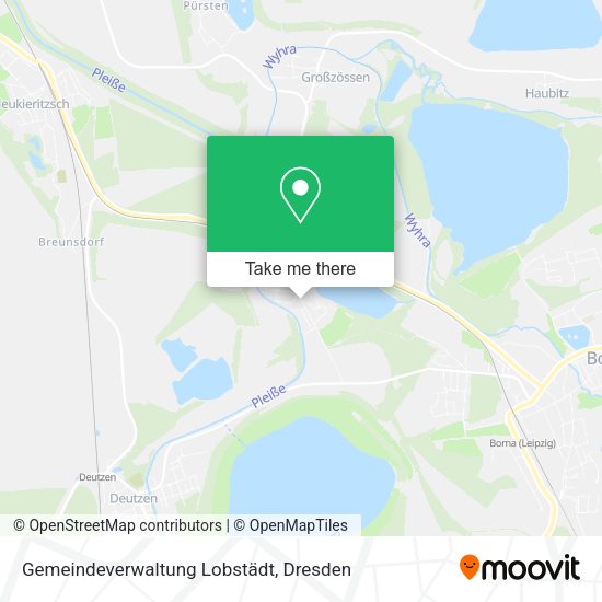 Карта Gemeindeverwaltung Lobstädt
