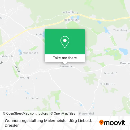 Карта Wohnraumgestaltung Malermeister Jörg Liebold