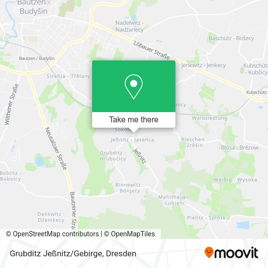 Карта Grubditz Jeßnitz/Gebirge