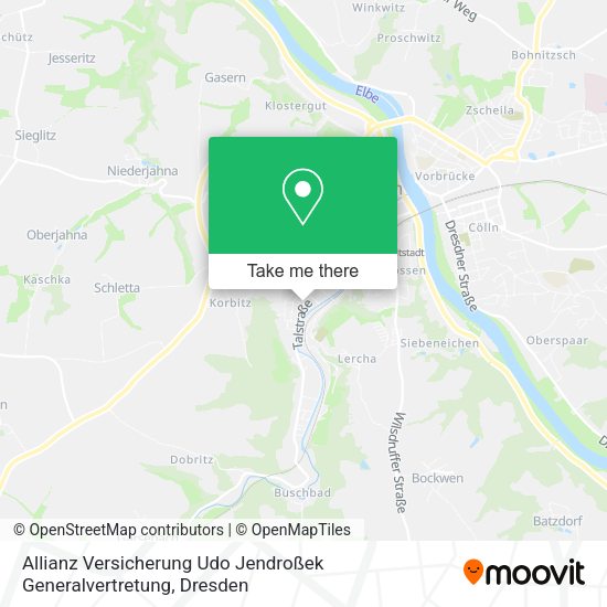 Карта Allianz Versicherung Udo Jendroßek Generalvertretung