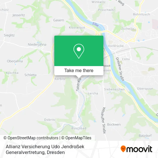 Карта Allianz Versicherung Udo Jendroßek Generalvertretung