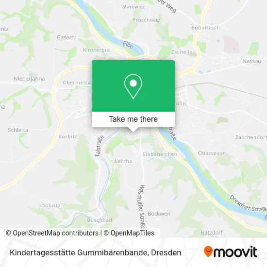 Карта Kindertagesstätte Gummibärenbande