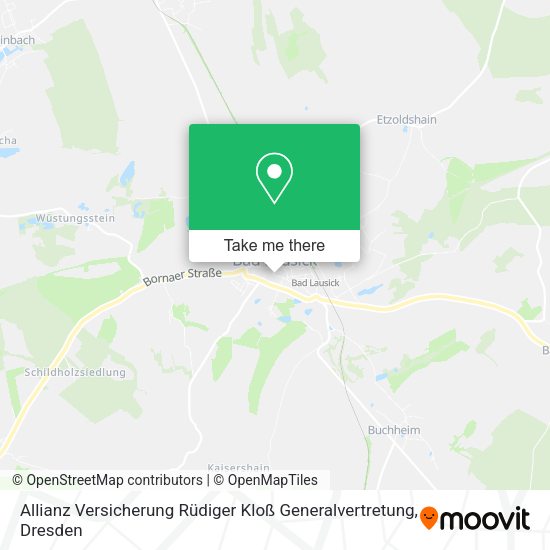 Карта Allianz Versicherung Rüdiger Kloß Generalvertretung