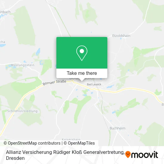 Карта Allianz Versicherung Rüdiger Kloß Generalvertretung