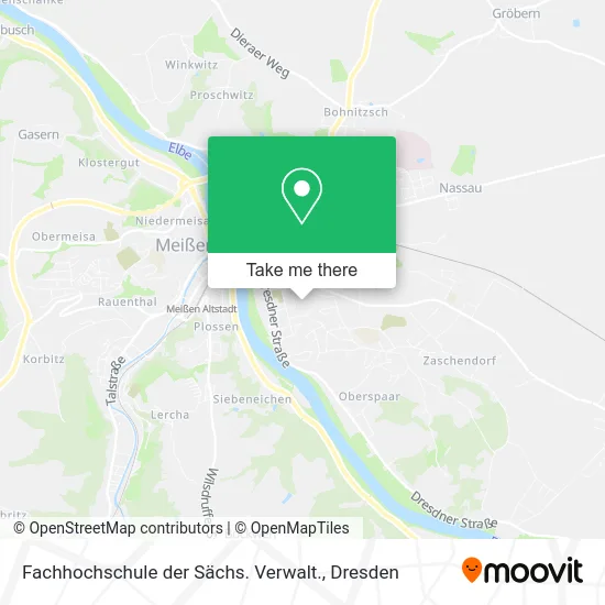 Карта Fachhochschule der Sächs. Verwalt.