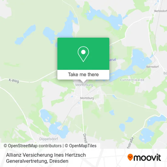Карта Allianz Versicherung Ines Hertzsch Generalvertretung