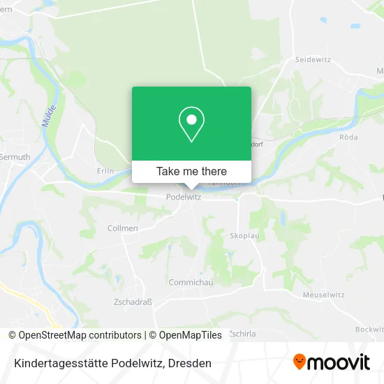Карта Kindertagesstätte Podelwitz