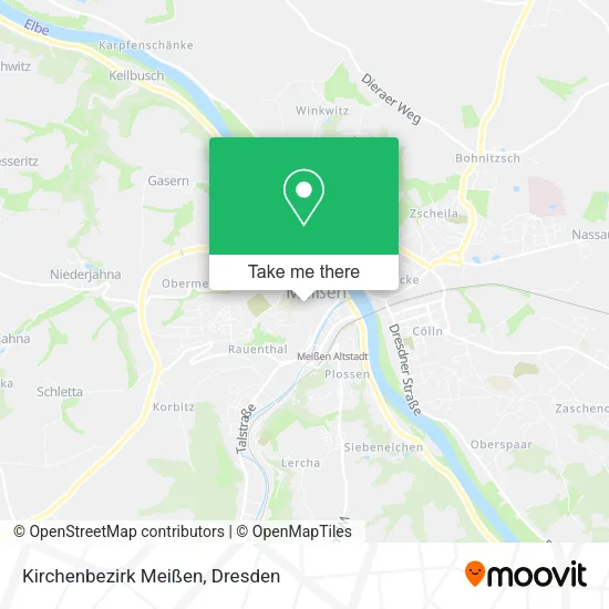 Карта Kirchenbezirk Meißen