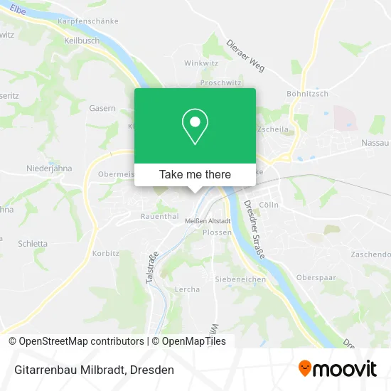 Карта Gitarrenbau Milbradt