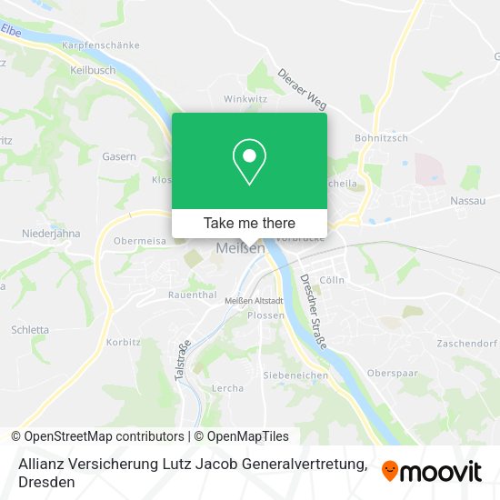 Карта Allianz Versicherung Lutz Jacob Generalvertretung