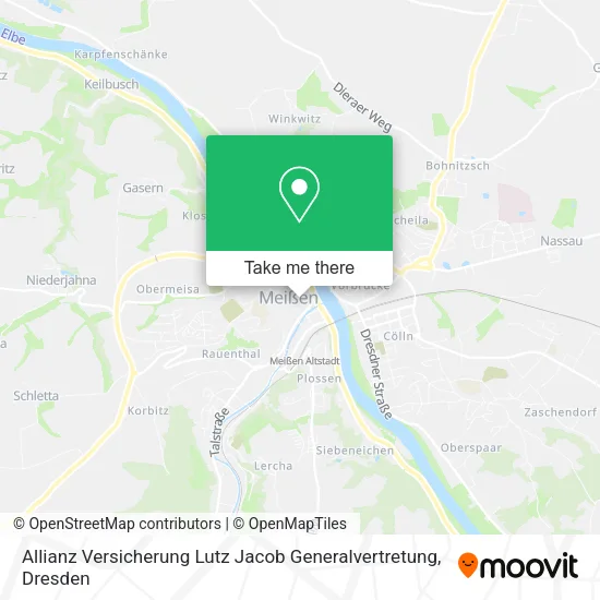 Карта Allianz Versicherung Lutz Jacob Generalvertretung