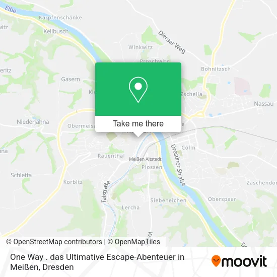 Карта One Way . das Ultimative Escape-Abenteuer in Meißen