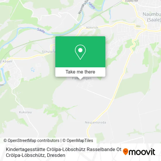 Карта Kindertagesstätte Crölpa-Löbschütz Rasselbande Ot Crölpa-Löbschütz
