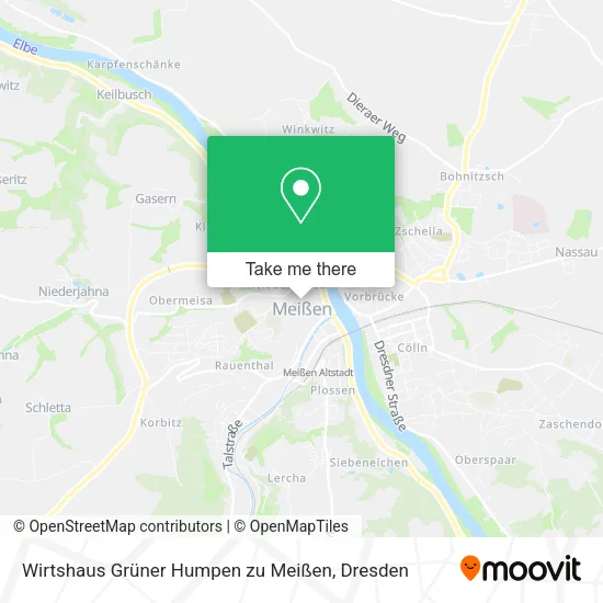 Wirtshaus Grüner Humpen zu Meißen map