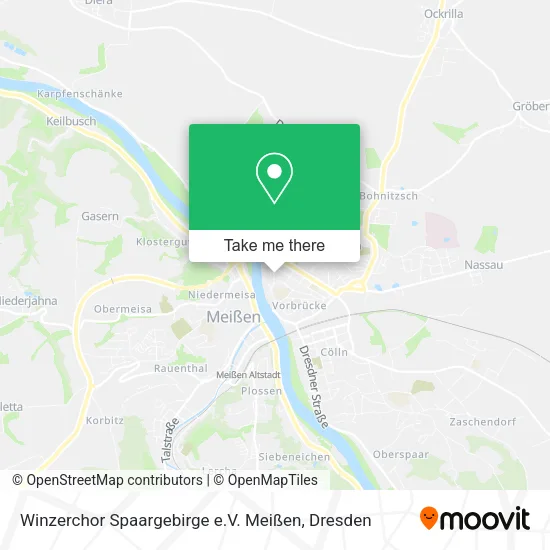 Карта Winzerchor Spaargebirge e.V. Meißen