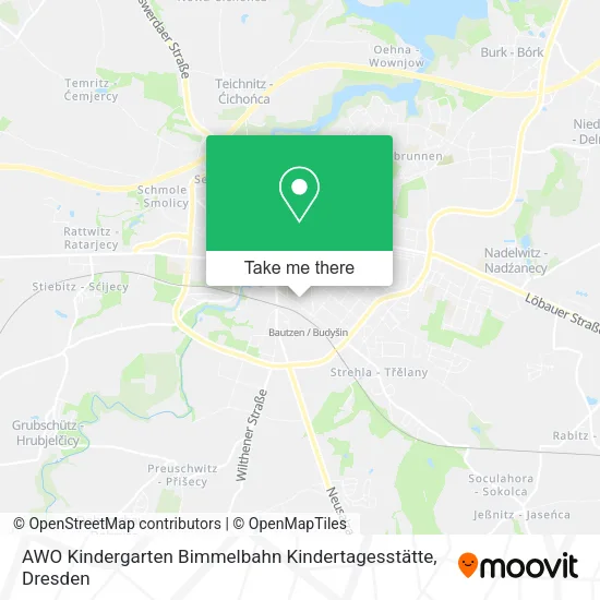 Карта AWO Kindergarten Bimmelbahn Kindertagesstätte