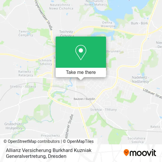 Карта Allianz Versicherung Burkhard Kuzniak Generalvertretung