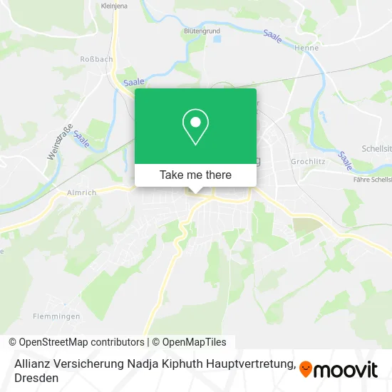 Карта Allianz Versicherung Nadja Kiphuth Hauptvertretung