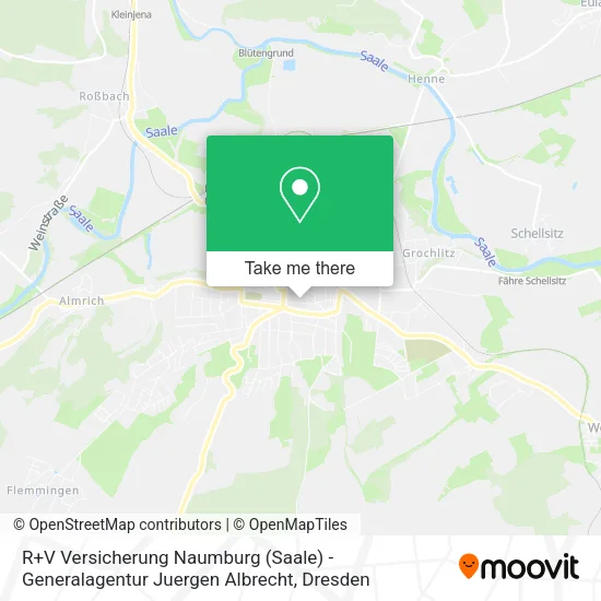Карта R+V Versicherung Naumburg (Saale) - Generalagentur Juergen Albrecht