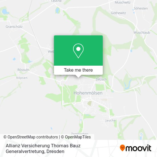 Карта Allianz Versicherung Thomas Bauz Generalvertretung